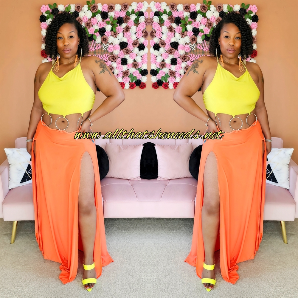 Vibrant Orange Women's Skirt